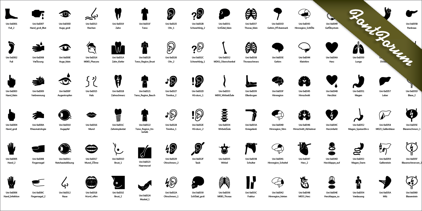 Example font Medical Icons #4